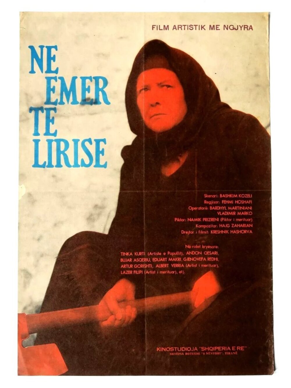 1987 Albanian Movie Poster – Ne Emer Te Lirise / In Name of Freedom – War Horror